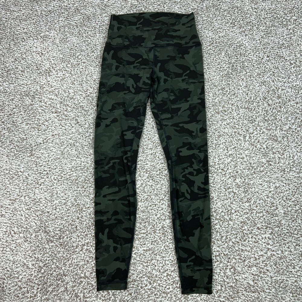 Lululemon Pants Womens 6 Green Camo High Rise Align Leggings Yoga Gym Workout